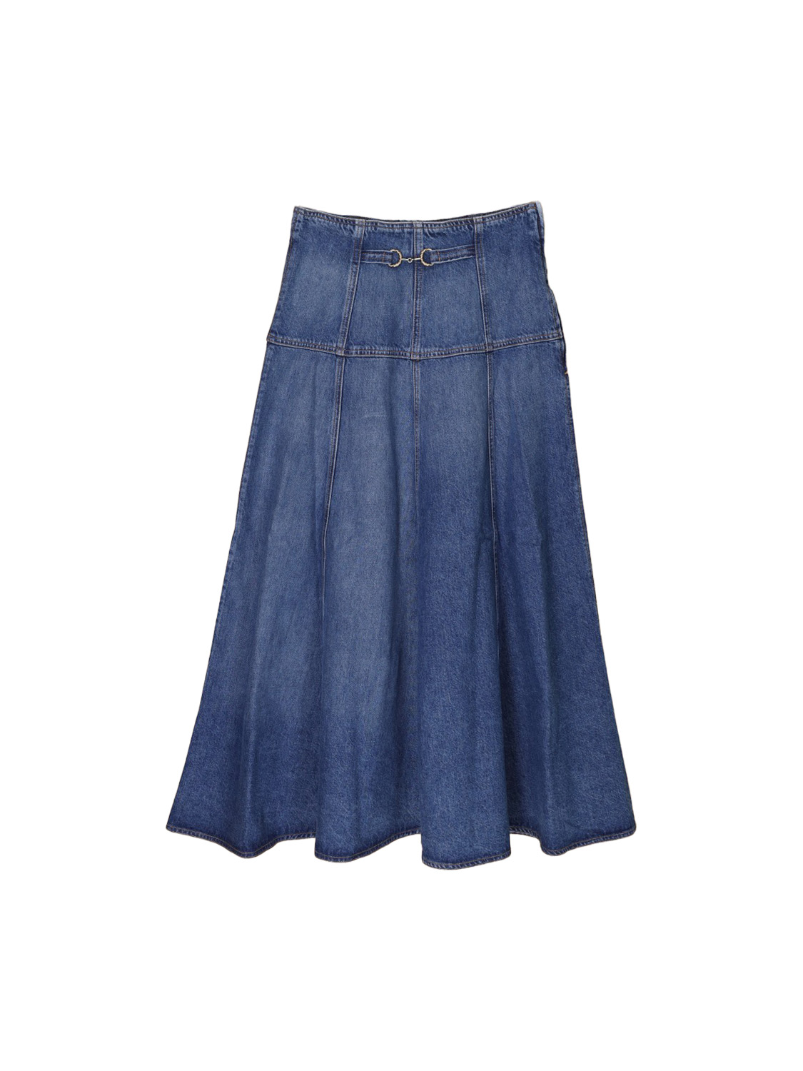 Ulla Johnson The Brigitte – Denim Maxirock   blau 34