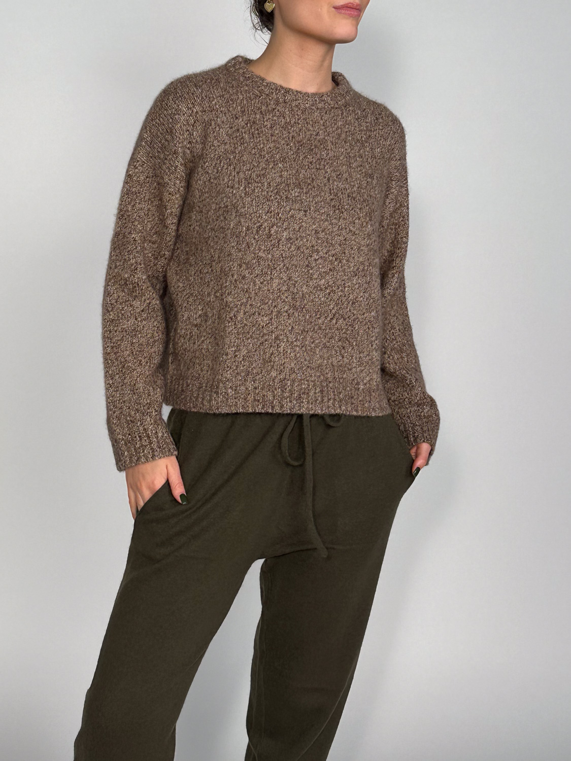 friendly hunting Jumper – Pullover aus Cashmere-Seide-Mix  marrone XS