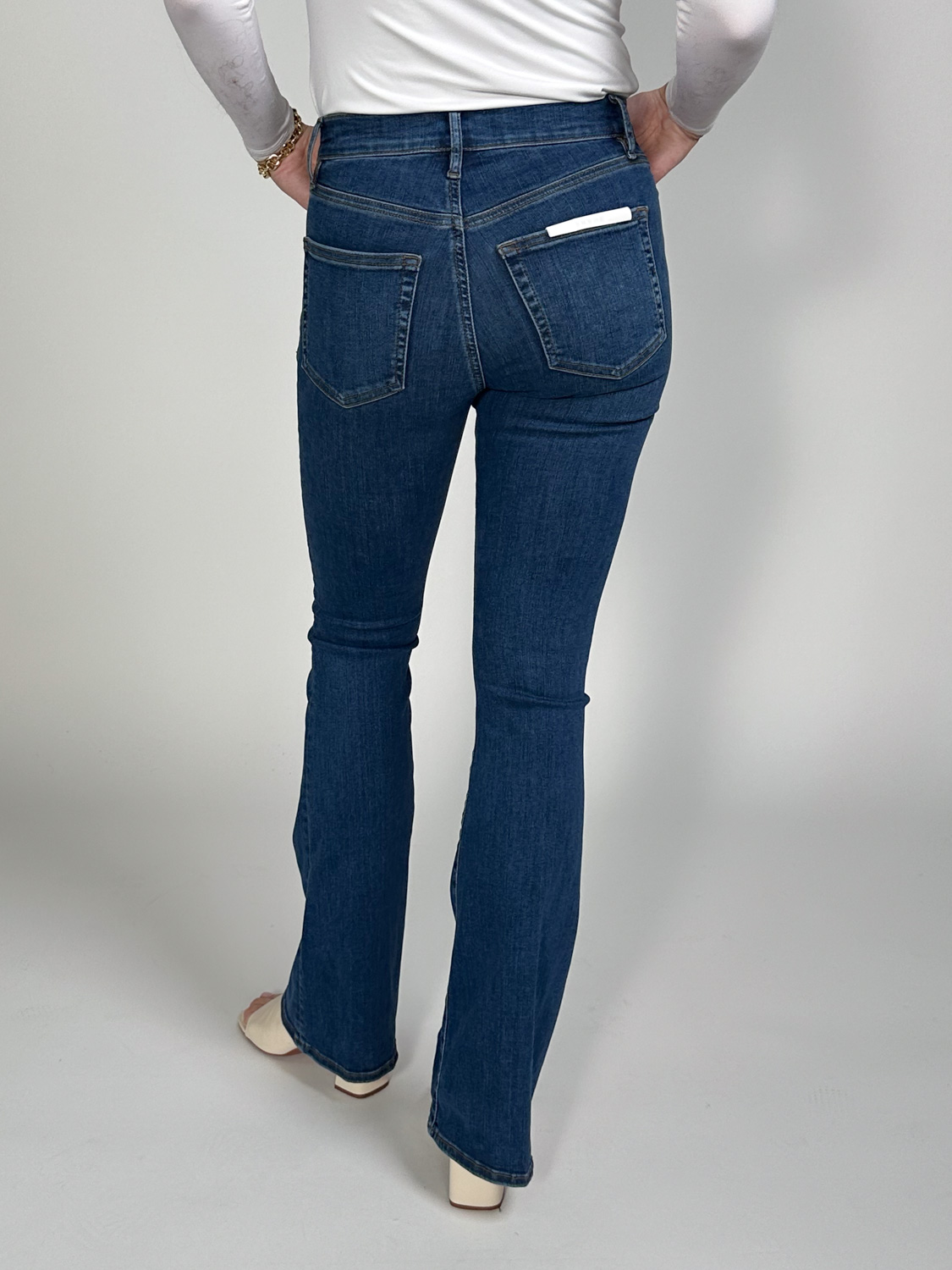 Frame Le High Flare stretchy flared jeans  blue 24