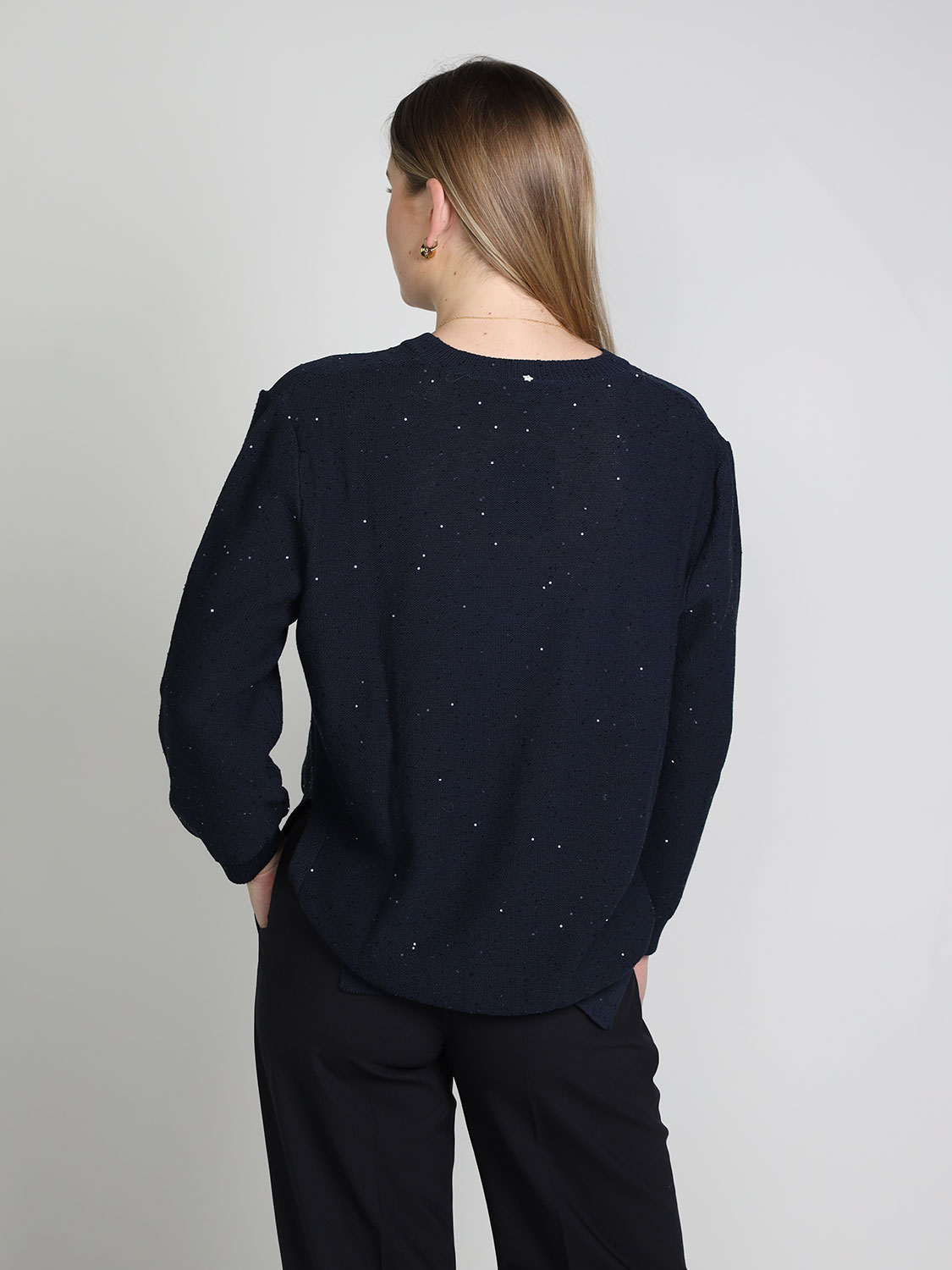 Lorena Antoniazzi Sweater with sequins   marine 34