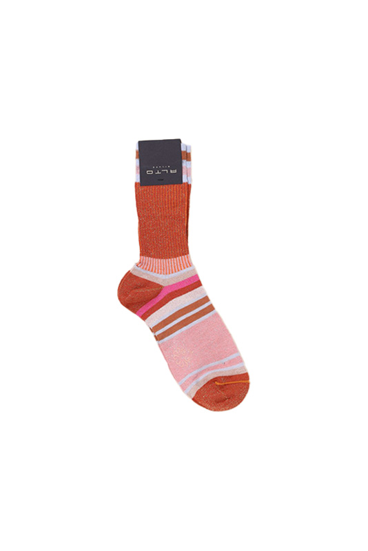 Alto Socken mit Lurex-Effekten   arancione Taglia unica