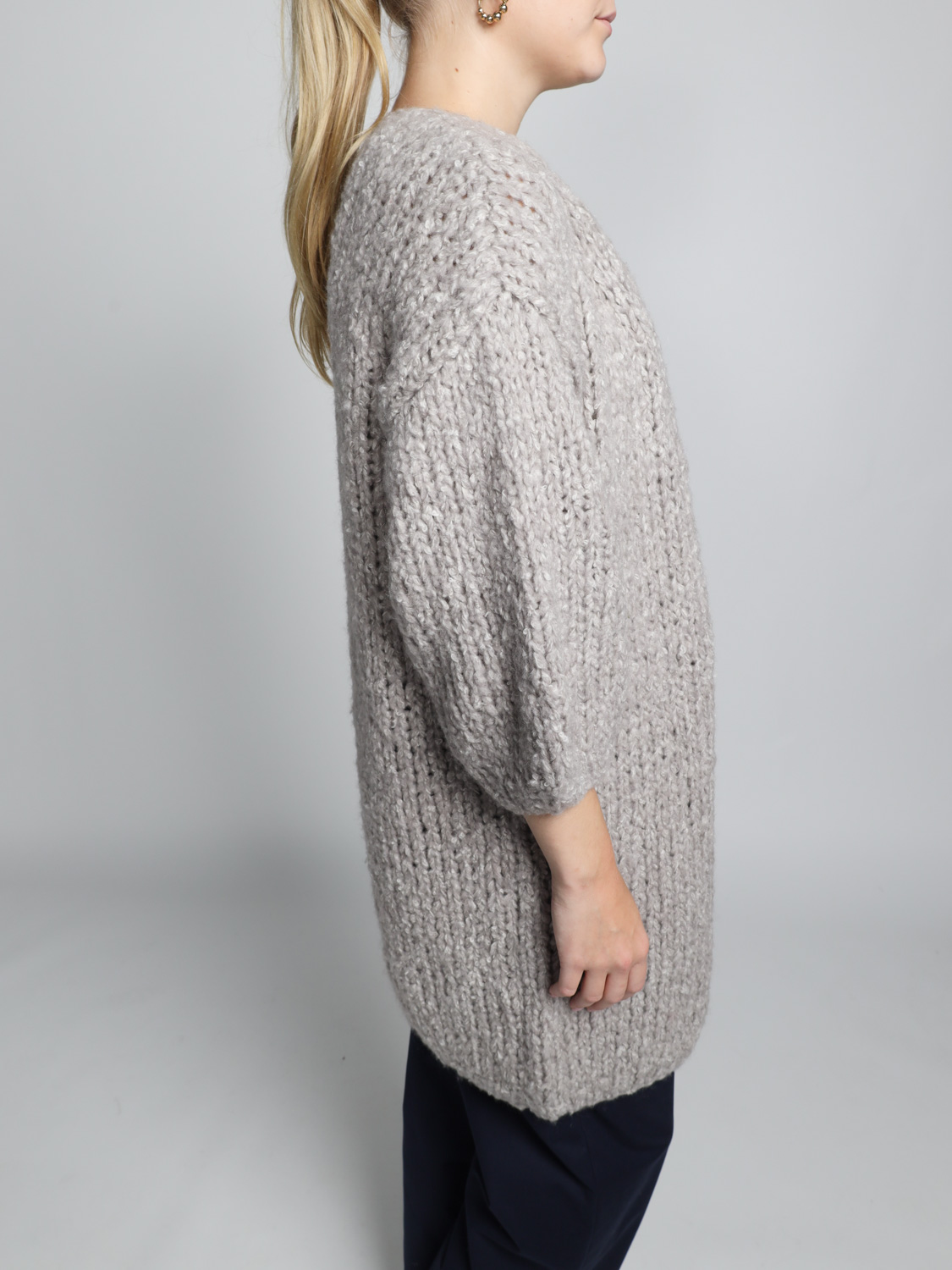 Maiami Boucle – Long cardigan  grey S/M