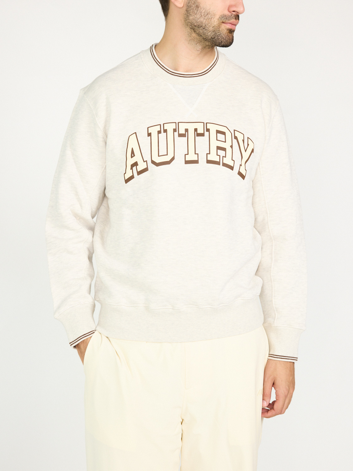 Autry Sweatshirt aus compact jersey bianco M