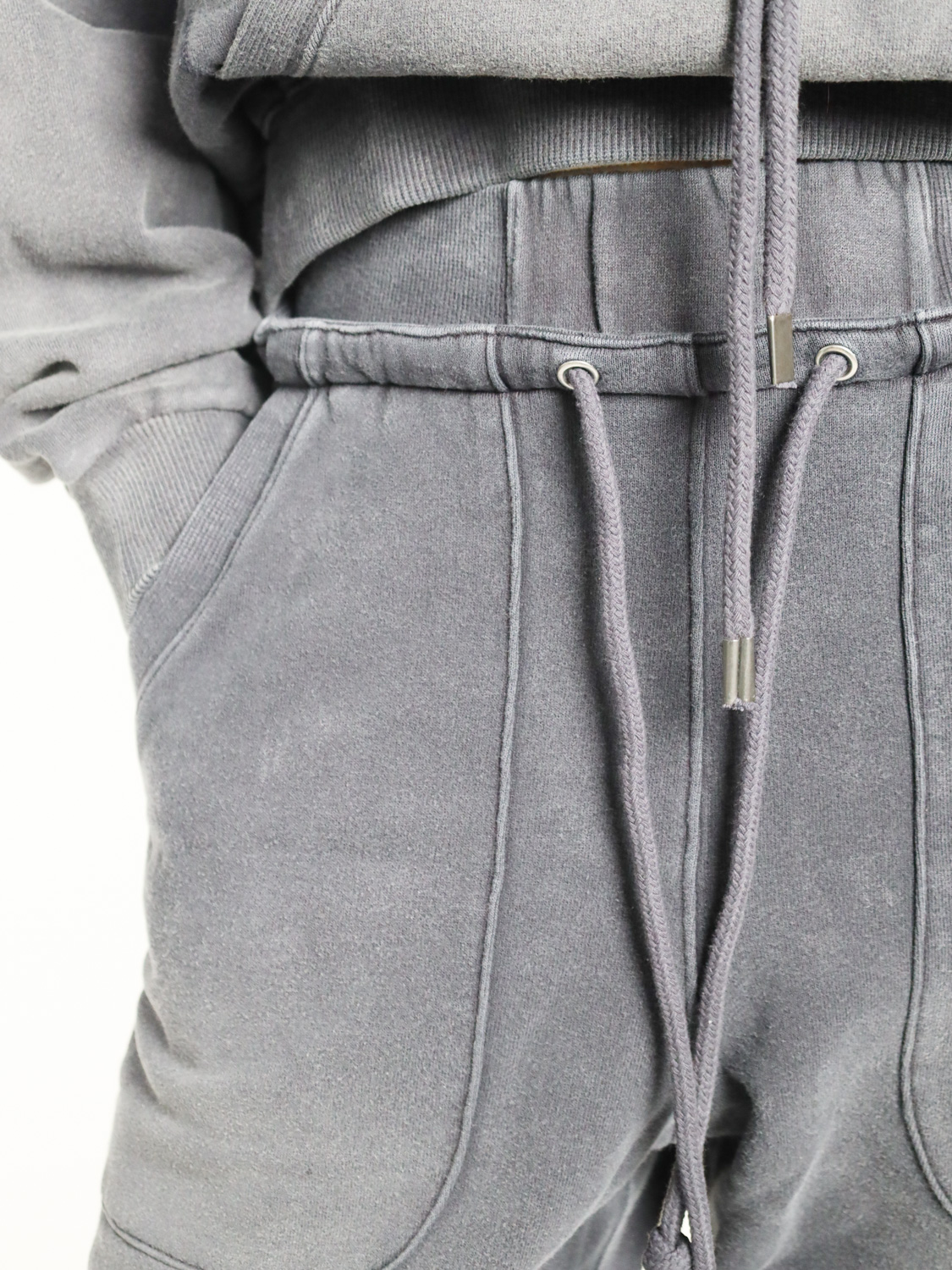 R13 Deconstructed - cropped sweatpant  navy S