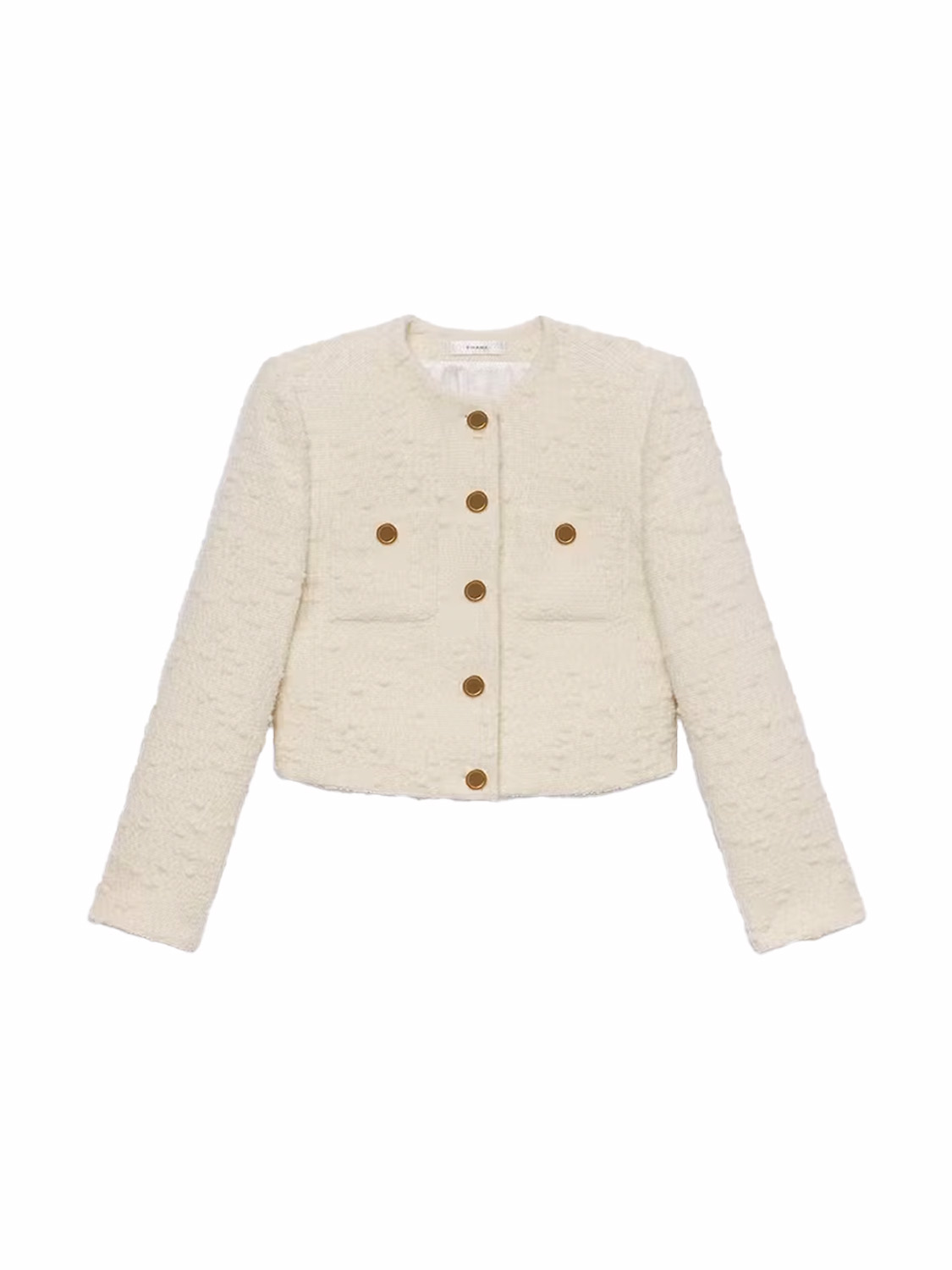 Frame Short jacket made from a structured cotton blend  creme XS