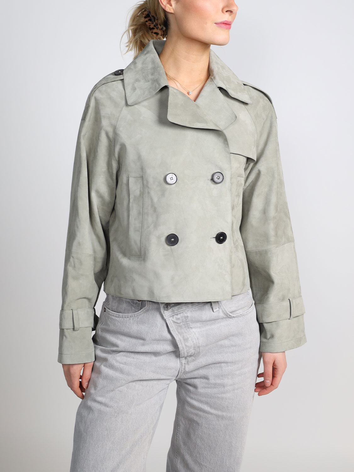 Arma Sia - Suede trench coat    36 green