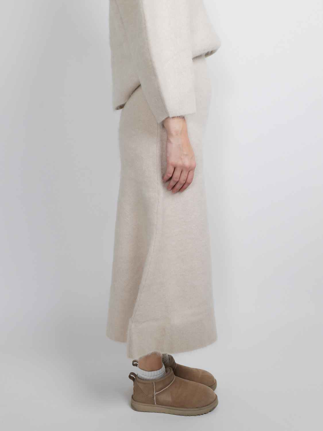 By Malene Birger Christina - Maxirock aus Woll-Mix   creme S