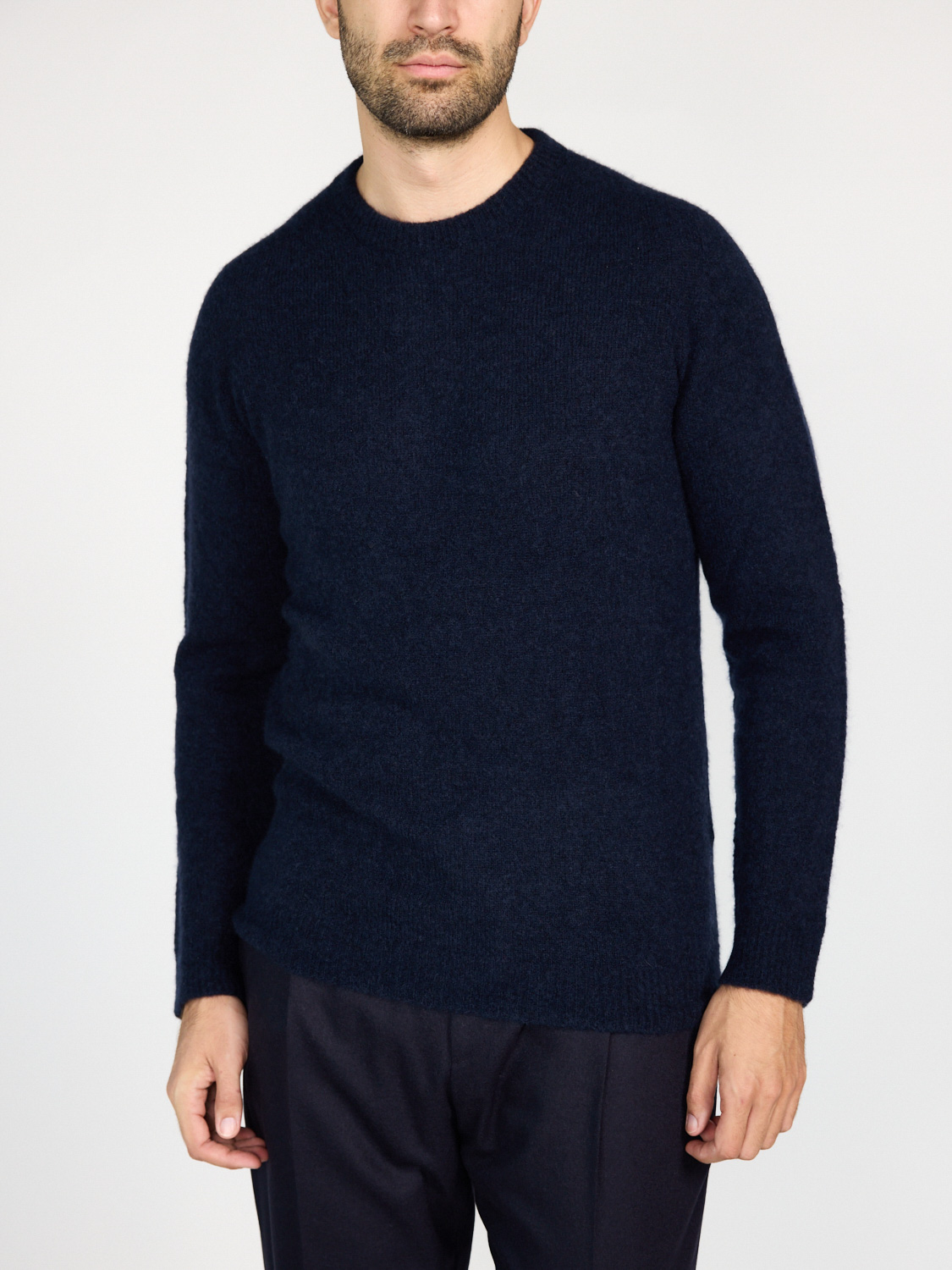 Roberto Collina Pullover aus Cashmere-Seide-Mix   marine 52