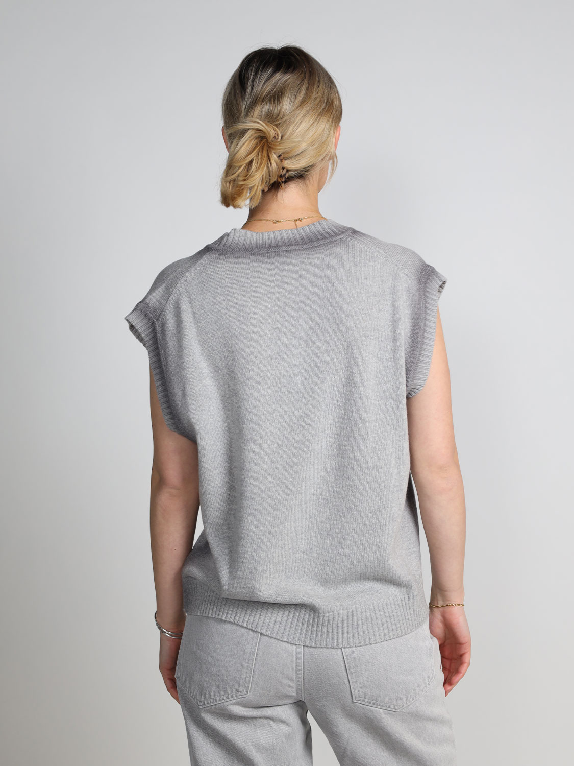 Roberto Collina Spary – Pollunder aus Woll-Cashmere-Mix  grau S