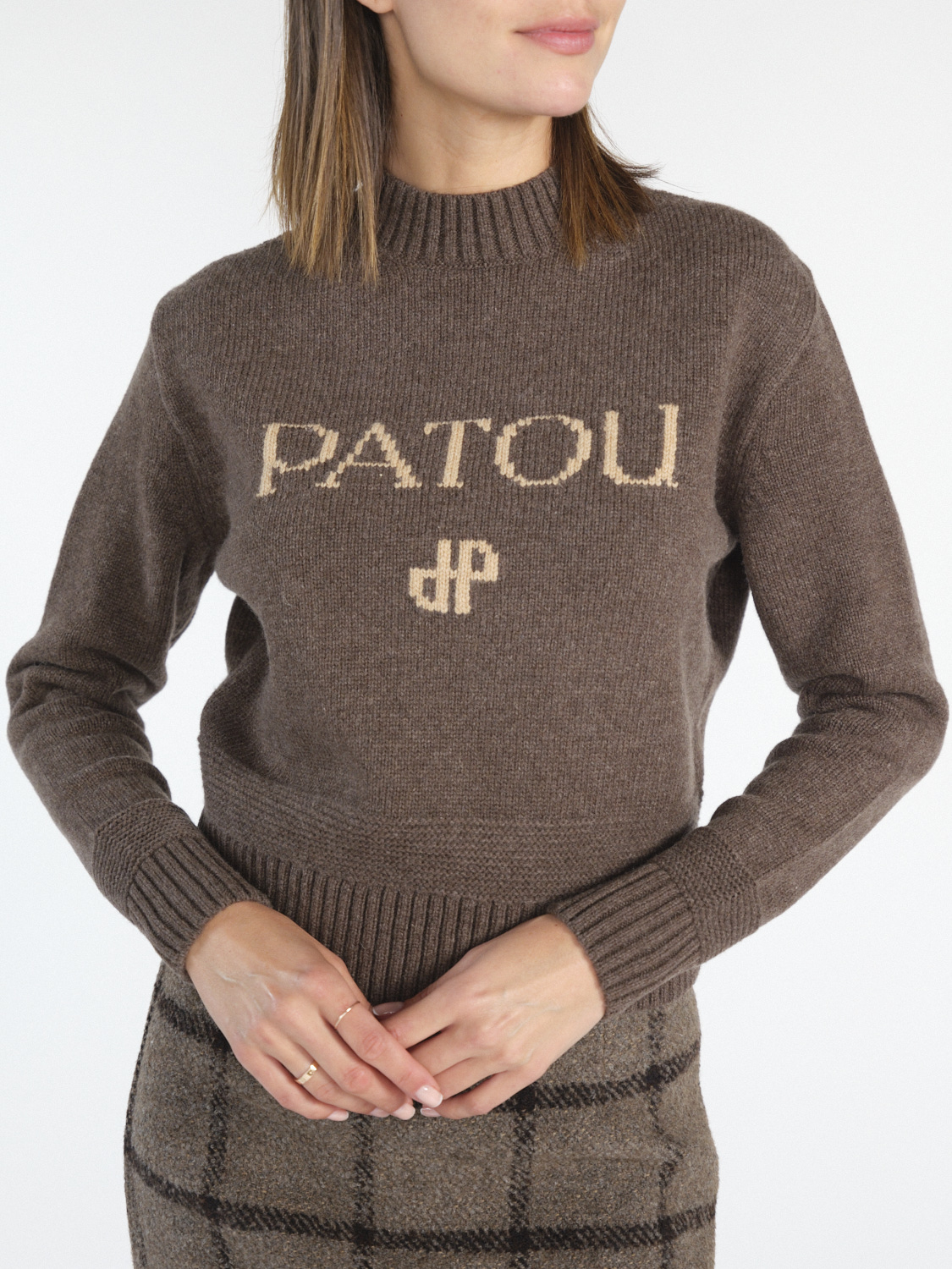 Patou Sweater made from a wool and cashmere mix  brown S