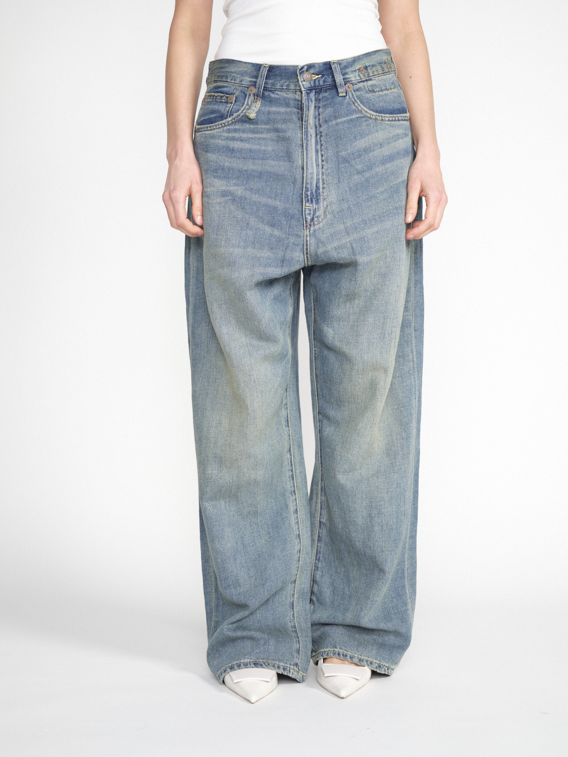 R13 Venti Jean – Soft wide-leg jeans  blue 26
