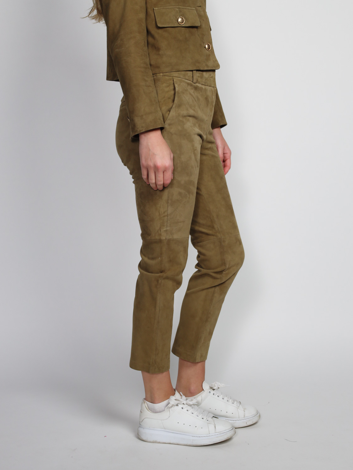 Arma Jen – suede trousers  khaki 34