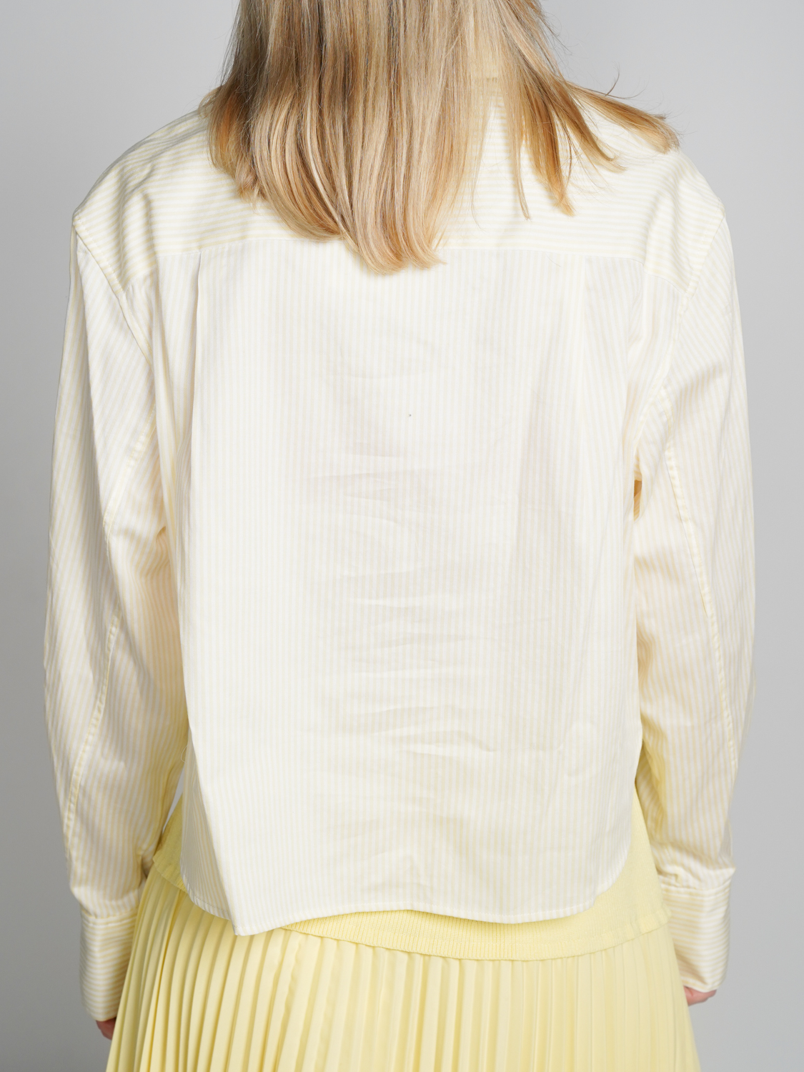 Simkhai Renata L/S - striped shirt  yellow XS