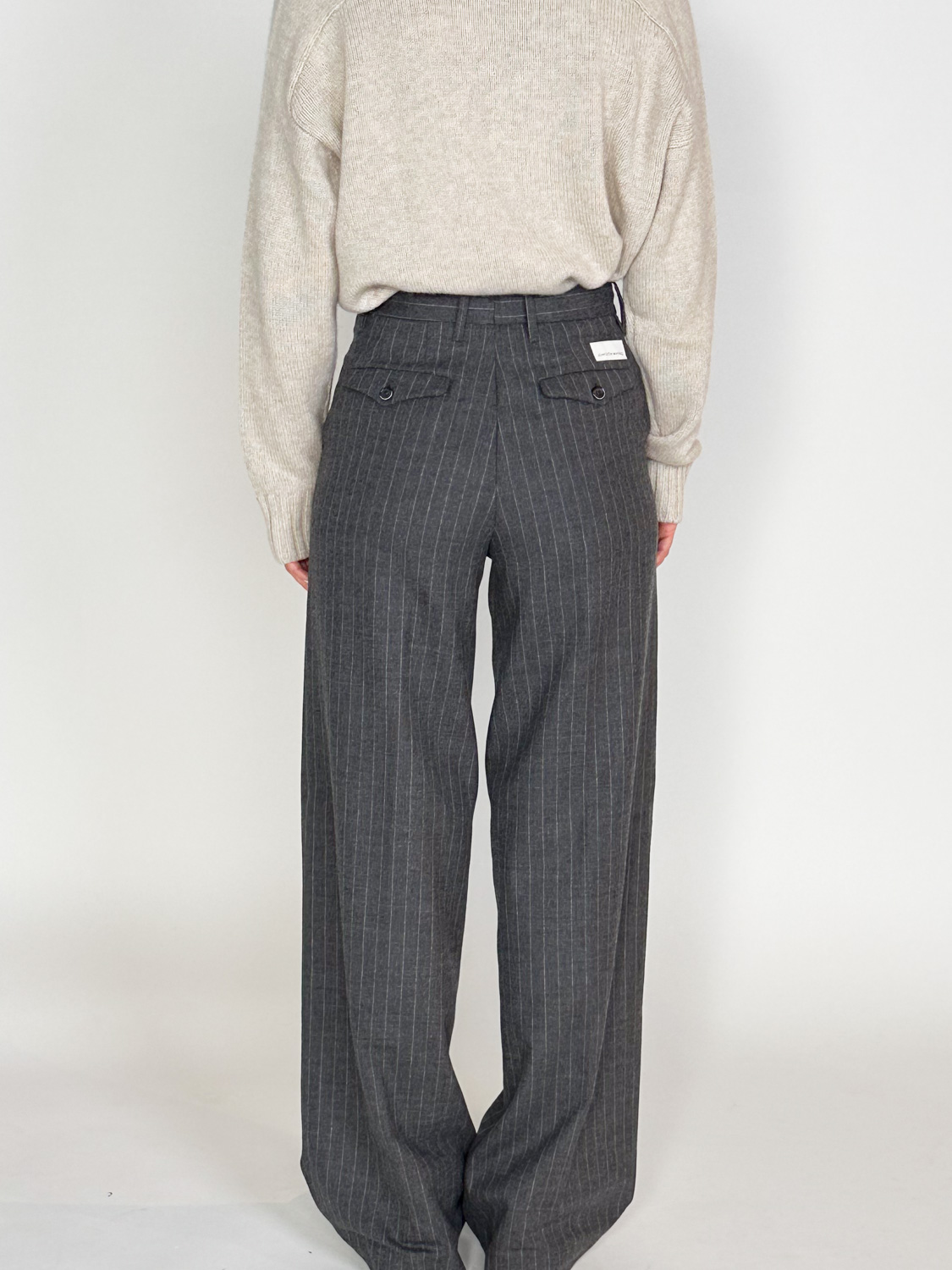 nine in the morning Karen – trousers in a classic pinstripe design  grey 26