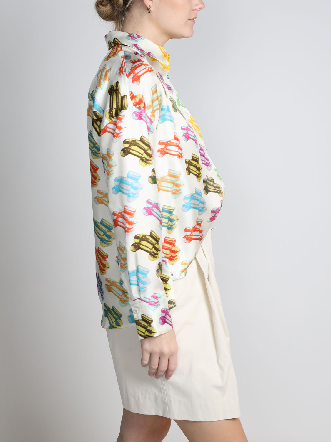 Odeeh Silk blouse with armchair pattern  36 mehrfarbig