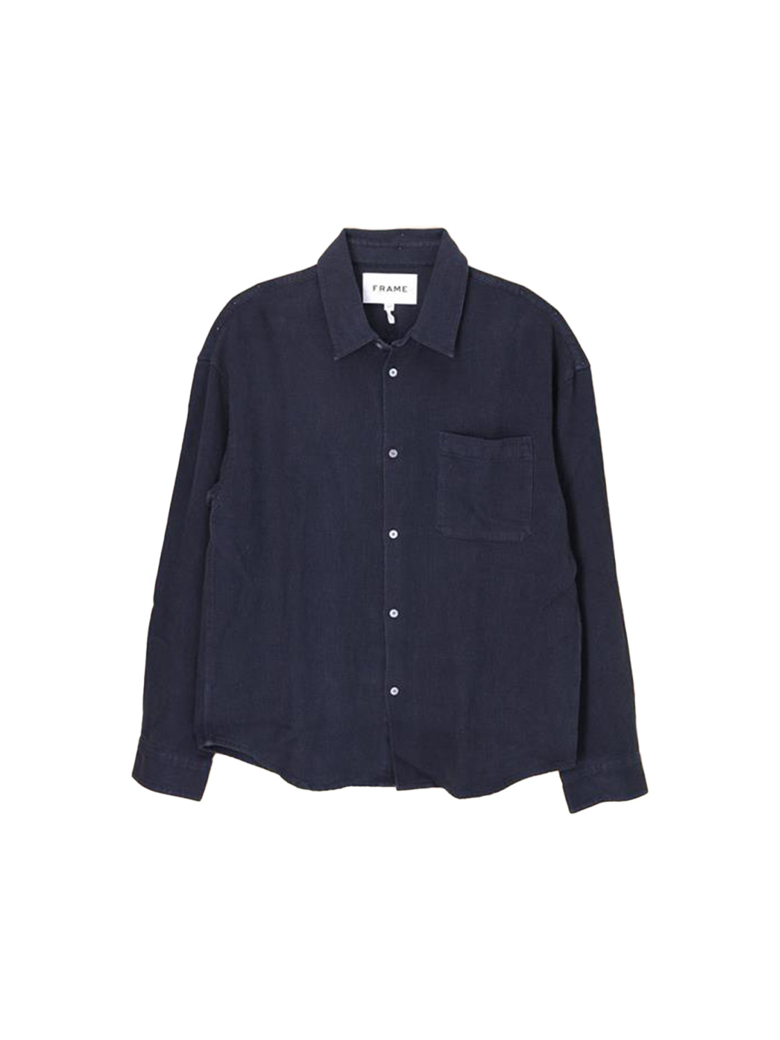 Frame Textured Waffle Shirt  marine L