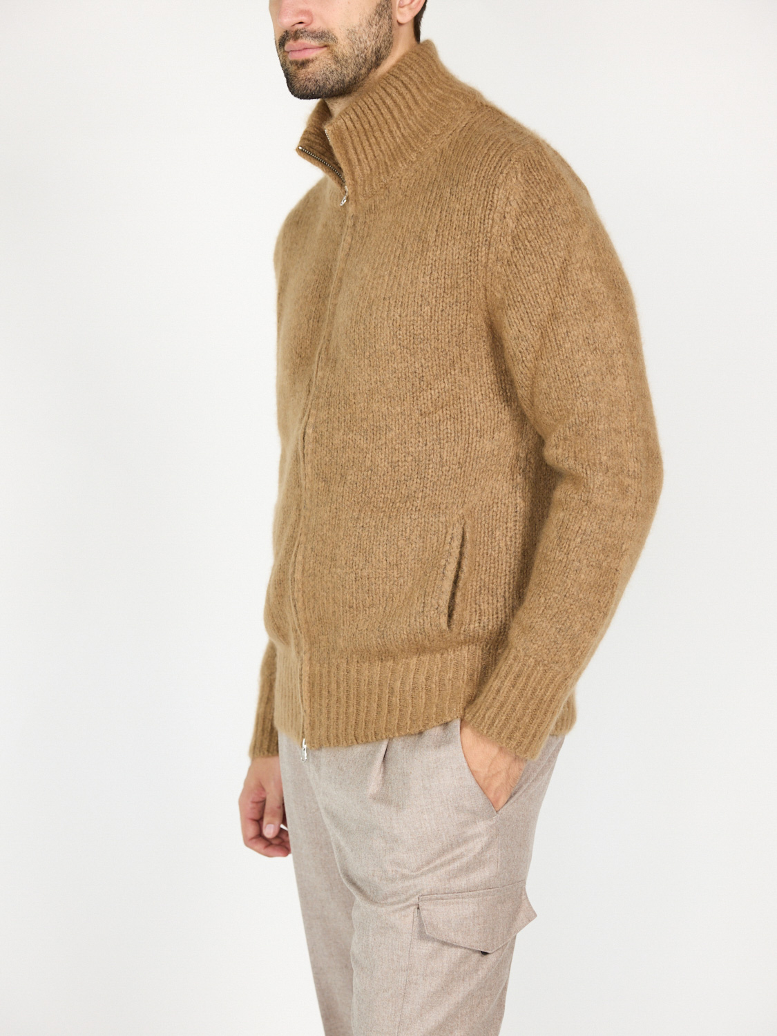 Stephan Boya Toto cardigan made of cashmere  brown S