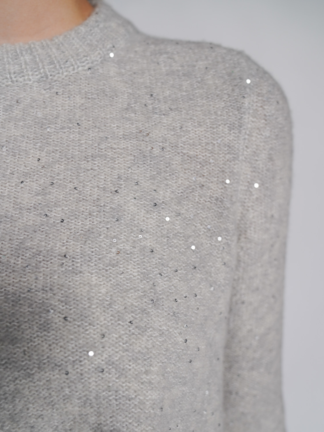 LU Ren Arabella Sweatshirt with Sequins  hellgrau XS