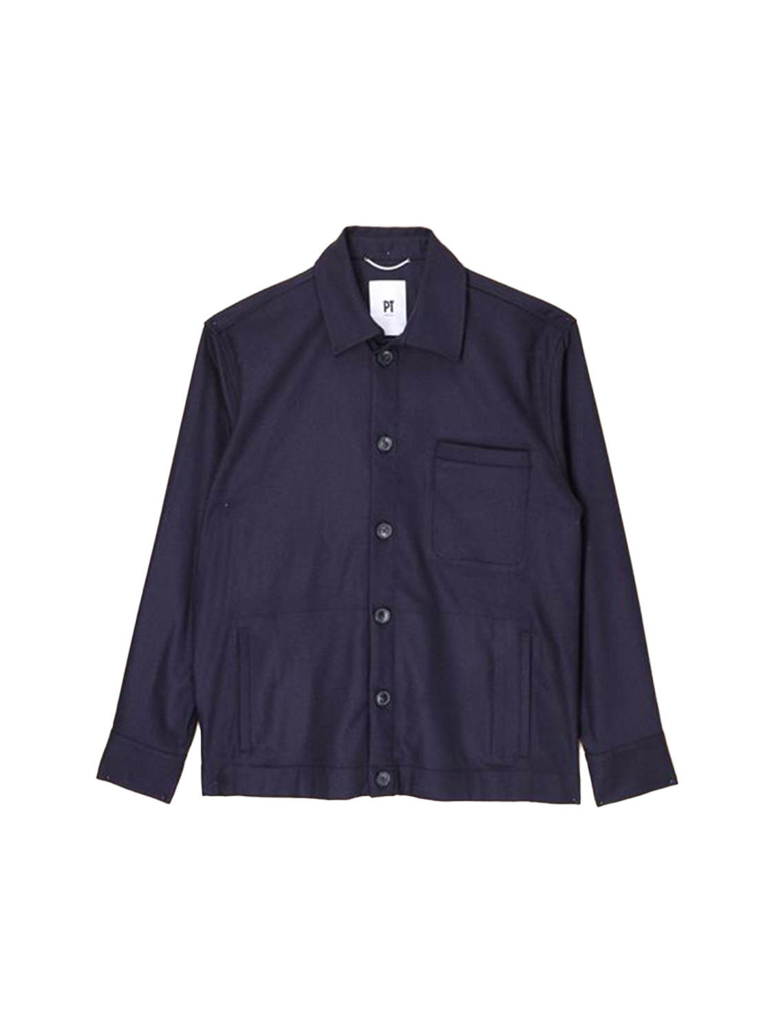 PT Torino Shirt jacket made from a wool-cashmere mix  marine 48