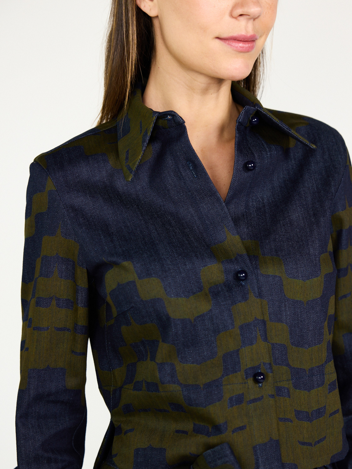 Odeeh Patterned shirt  blue 34