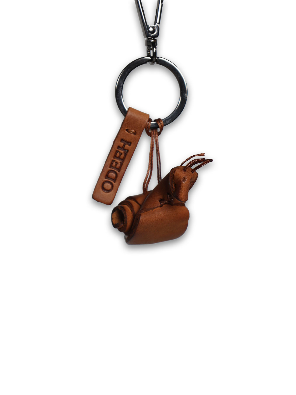 Odeeh Leather key ring camel One Size