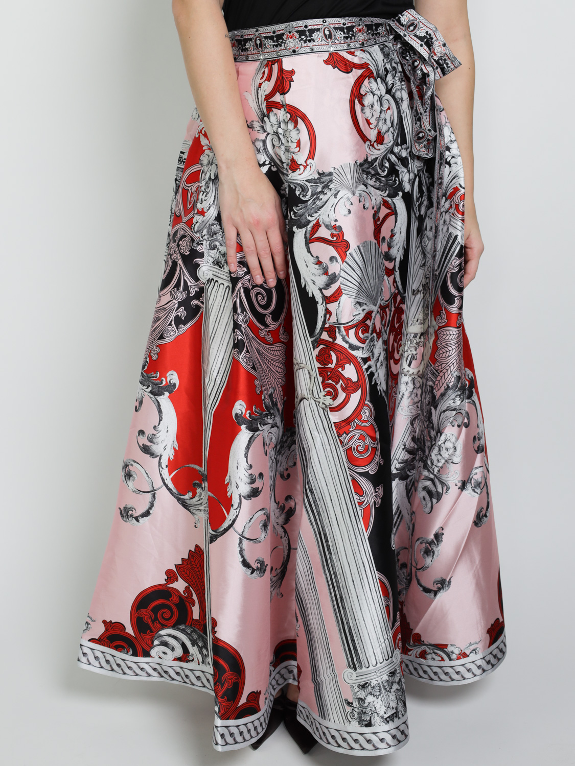 Camilla Maxi Wrap – maxi skirt with pattern  red XS/S