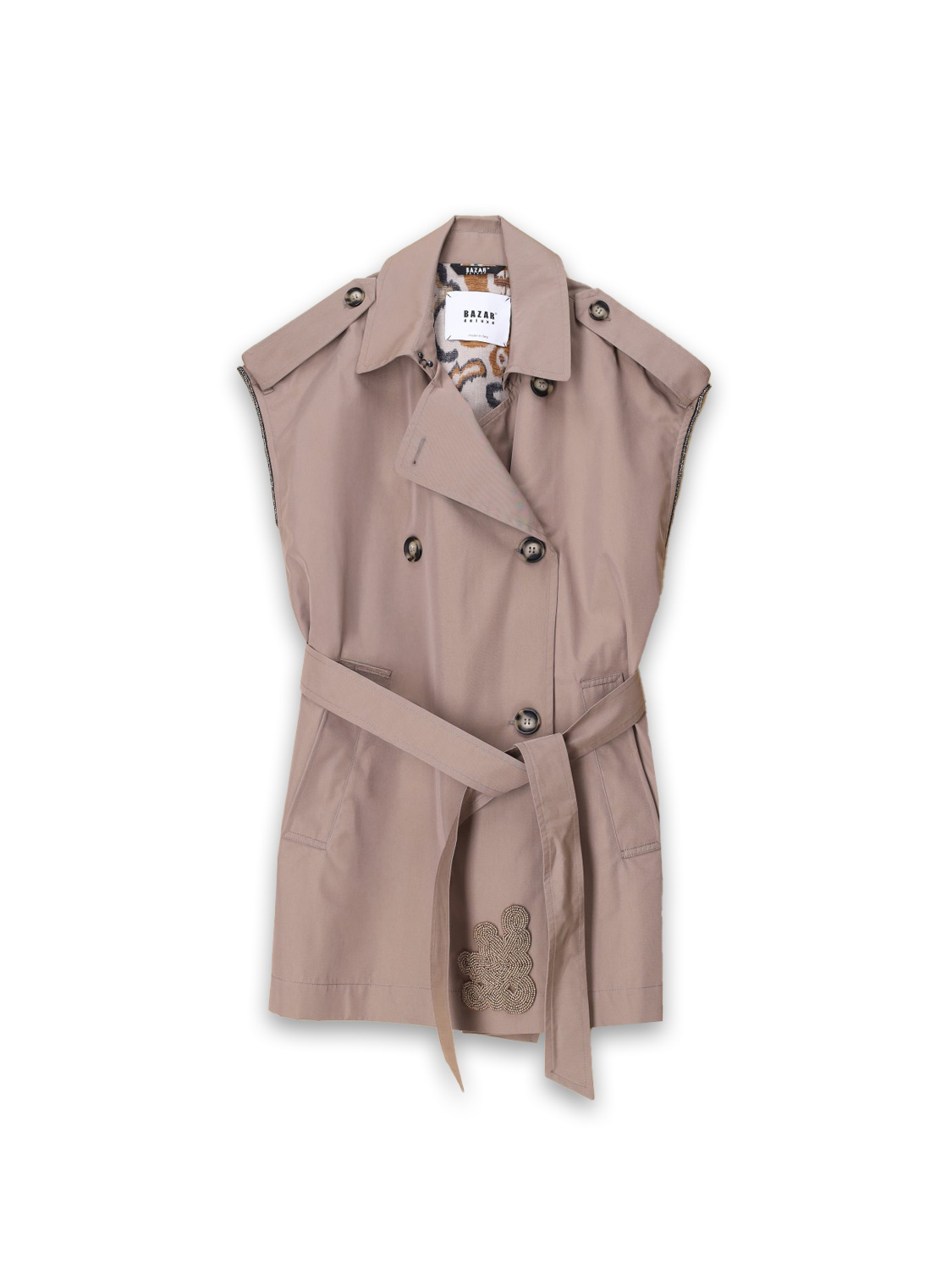 Bazar Deluxe Ärmelloser Trenchcoat   36 beige