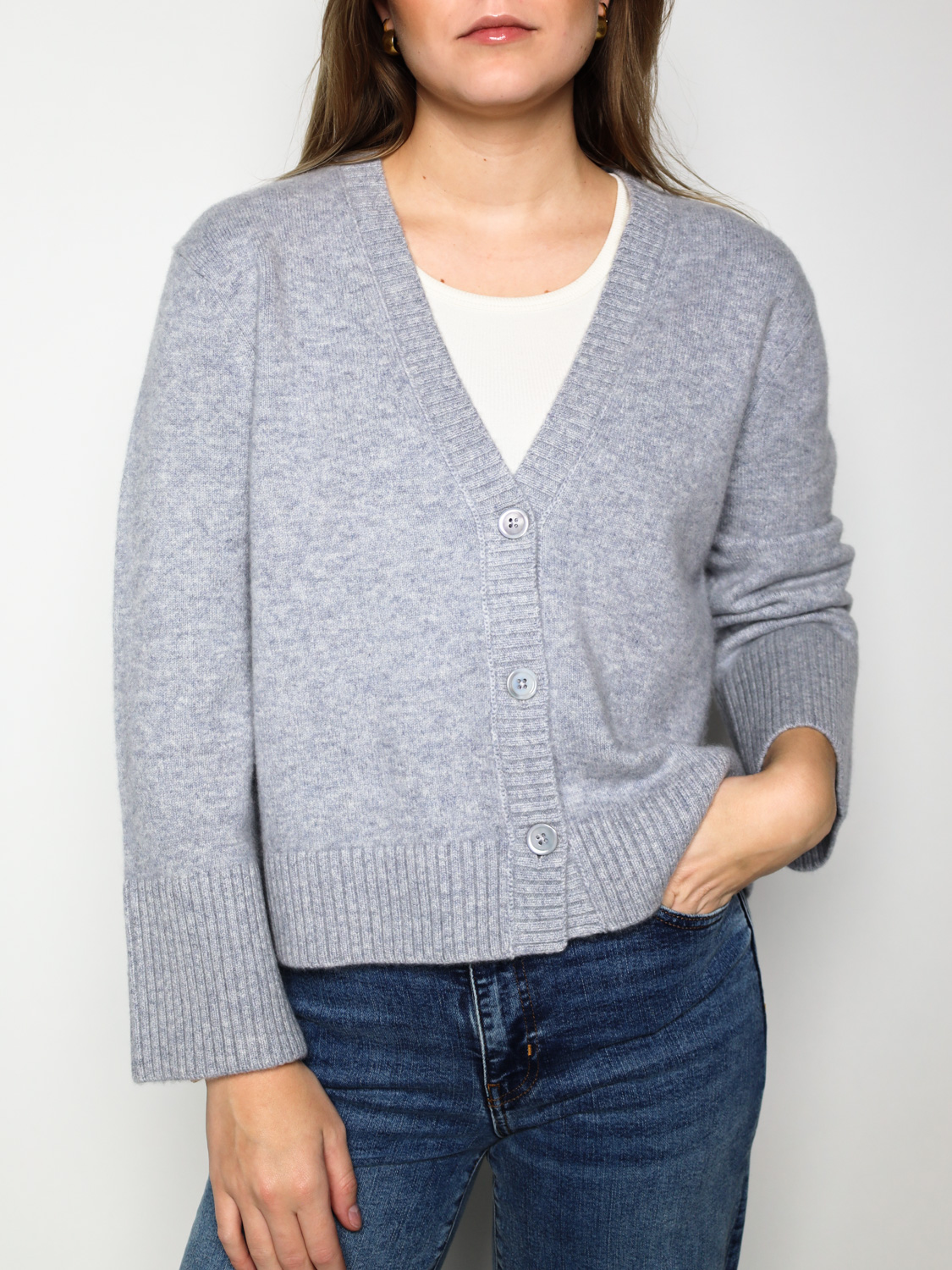 Dorothee Schumacher Luxury Comfort Cardigan – Cardigan aus Cashmere   grau XS