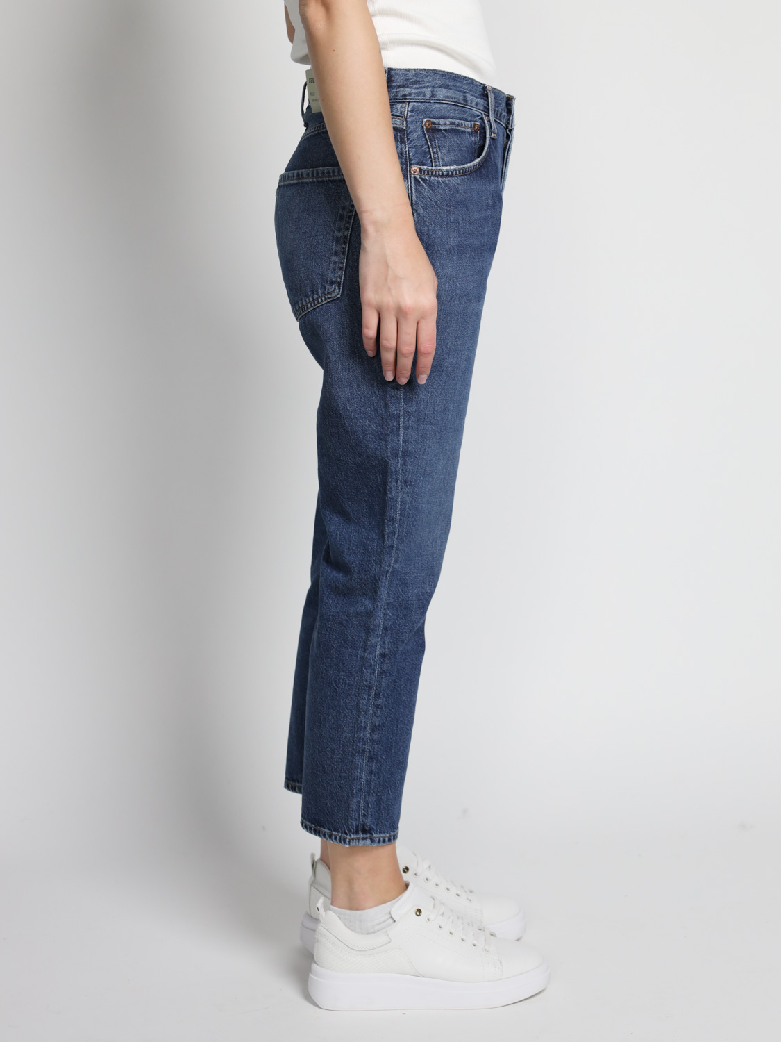 Agolde Riley – Straight Crop Jeans   blau 27