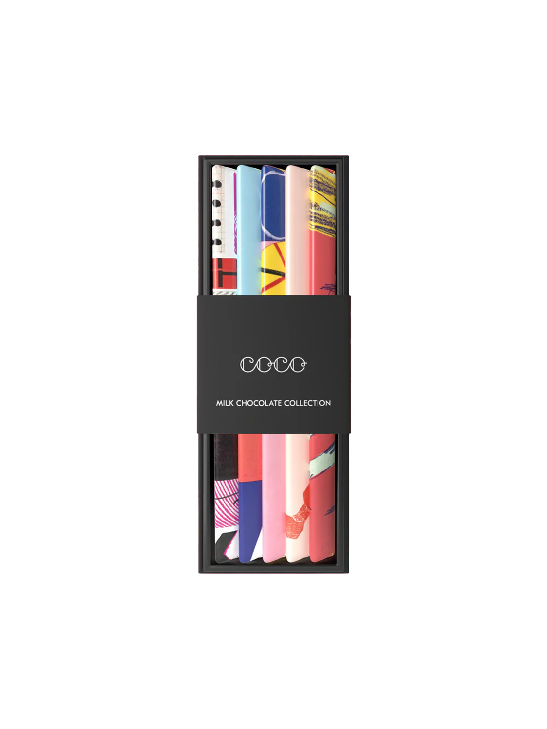 Coco Milk Chocolate Collection with artwork design  Milk chocolate