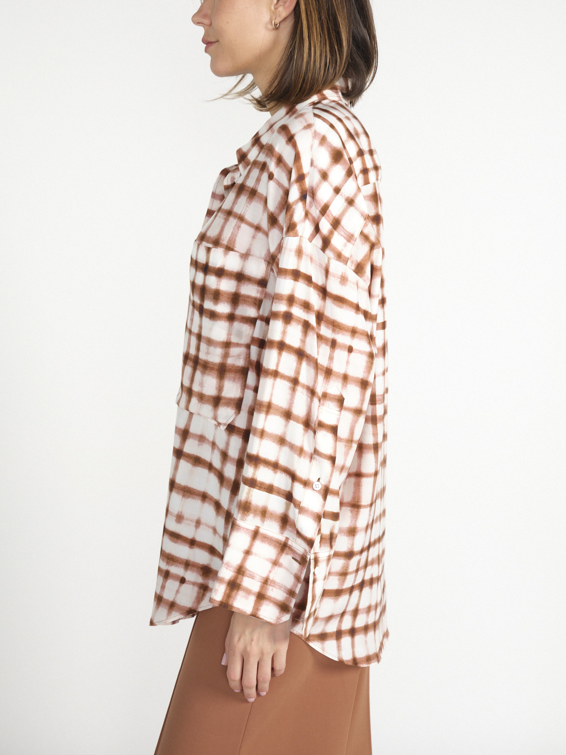 Dorothee Schumacher Checked Statement – ​​checked blouse  brown XXS