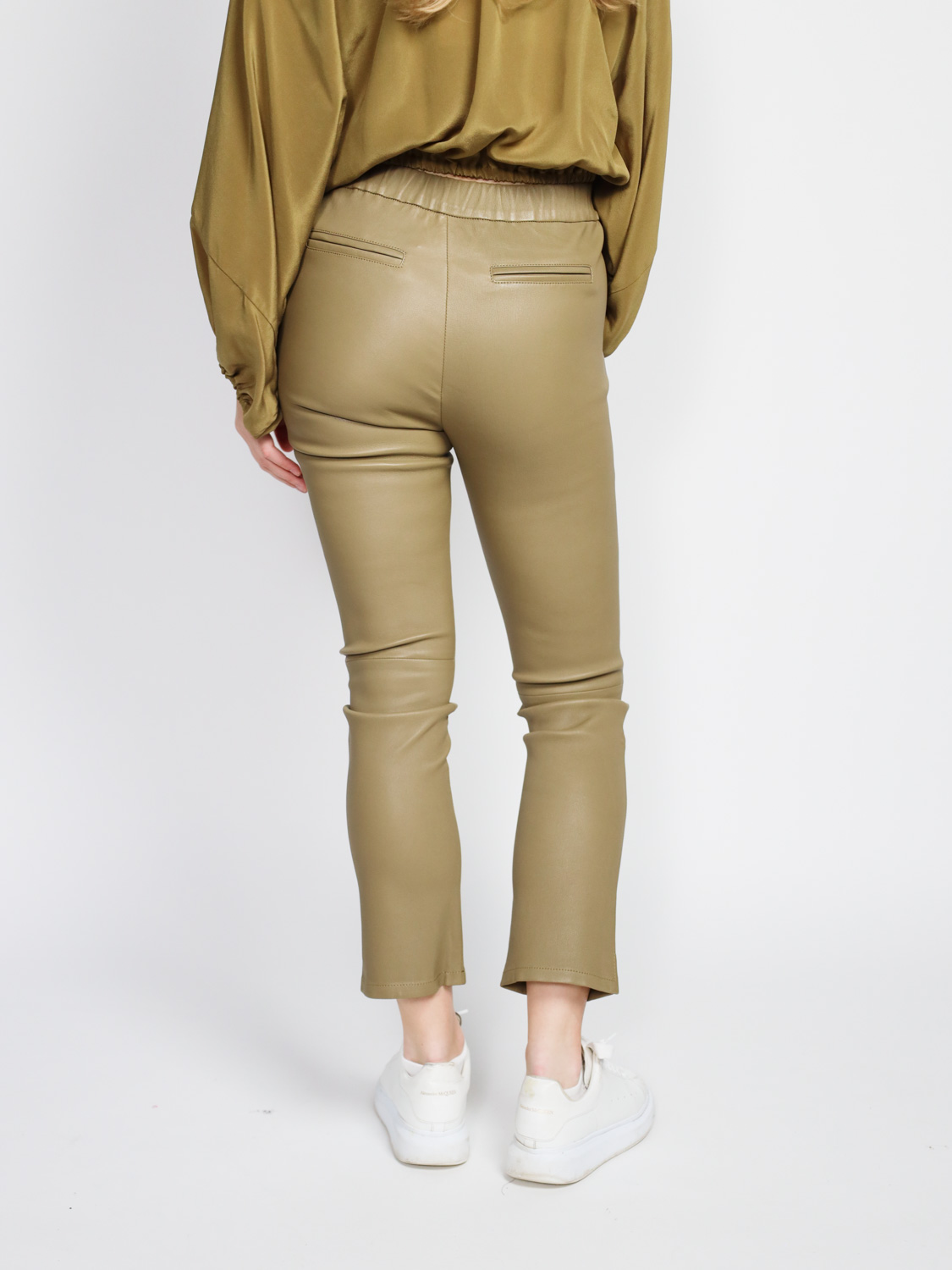 Arma Kamilla Stretch Plonge – Leather Leggings  khaki 42