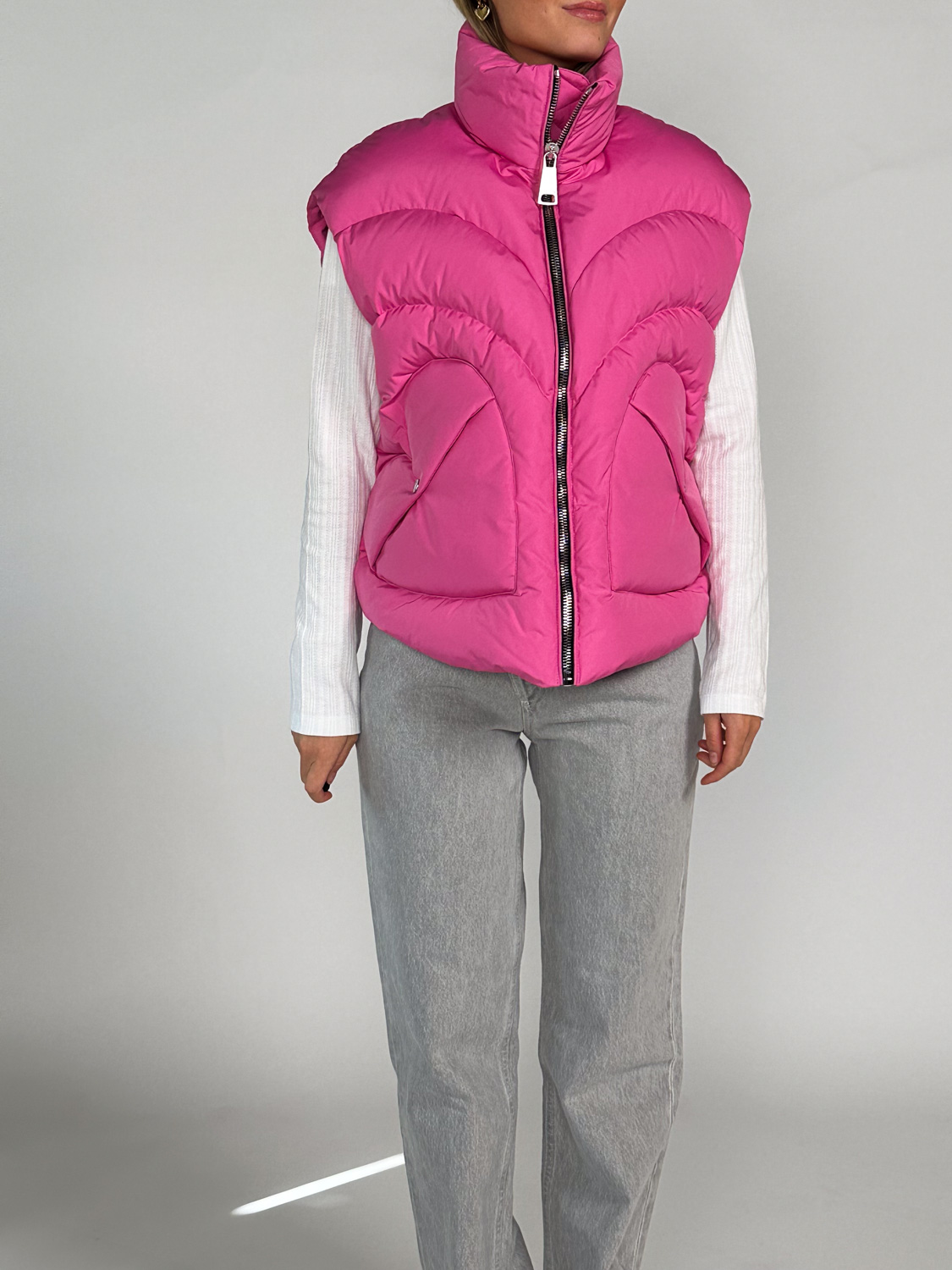 Khrisjoy Corazon Vest – Oversized Weste    pink S/M