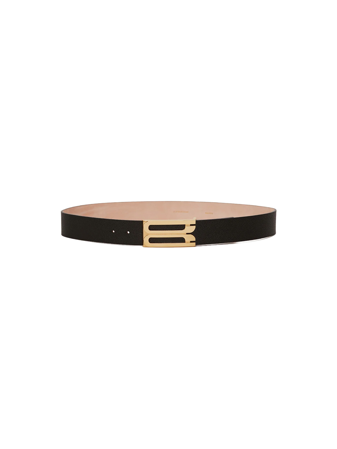 Victoria Beckham Jumbo Frame – Matt leather belt  black 80cm