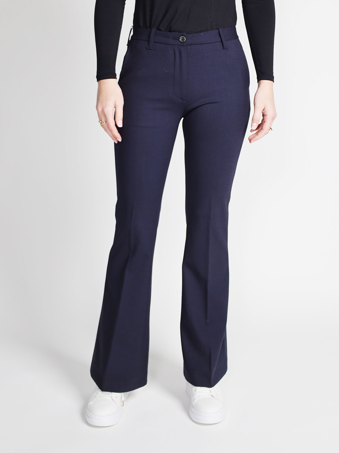 nine in the morning Vivienne flared – Hose mit ausgestelltem Bein   navy 26