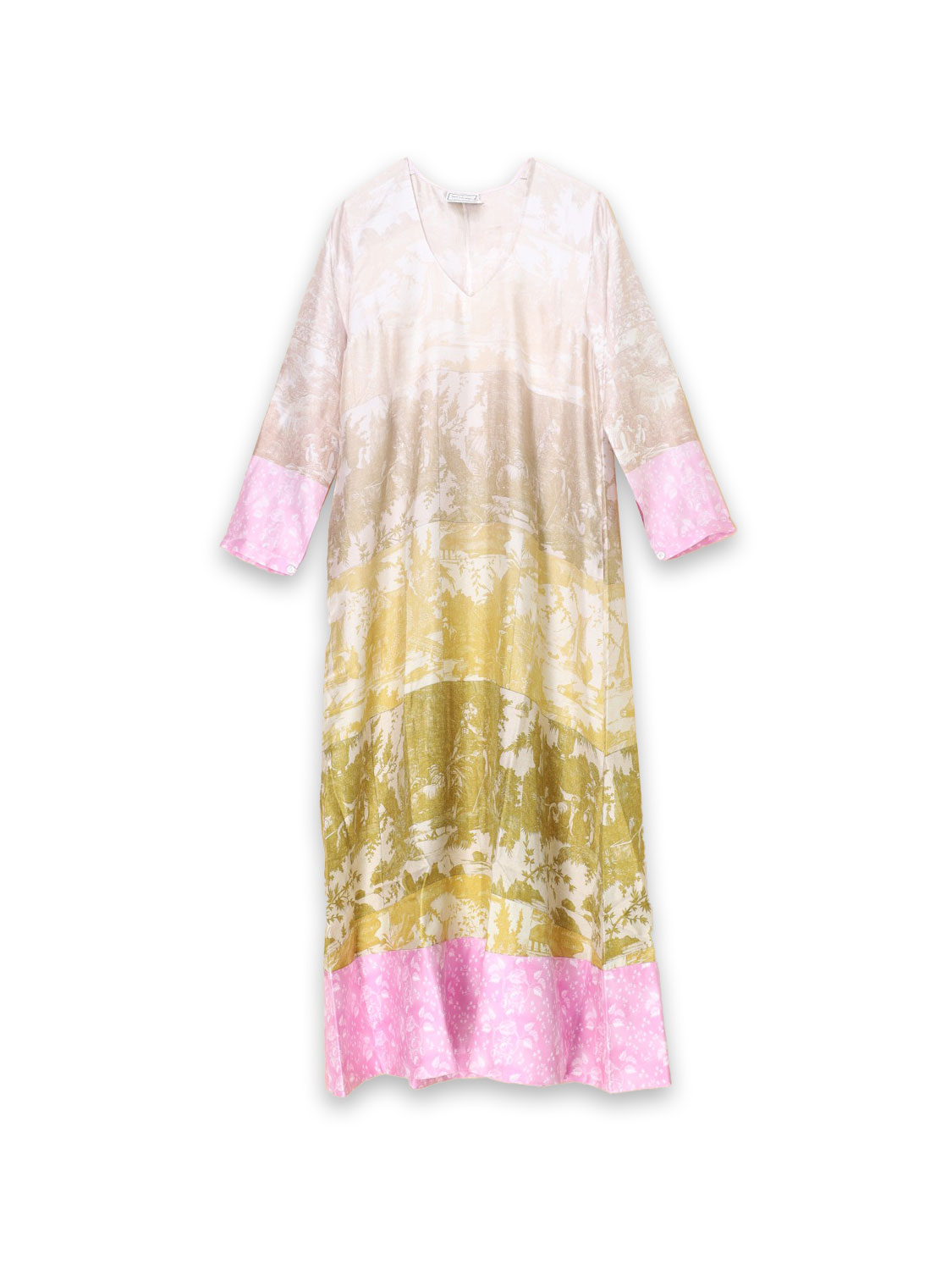 Aloe - Silk maxi dress with floral pattern 