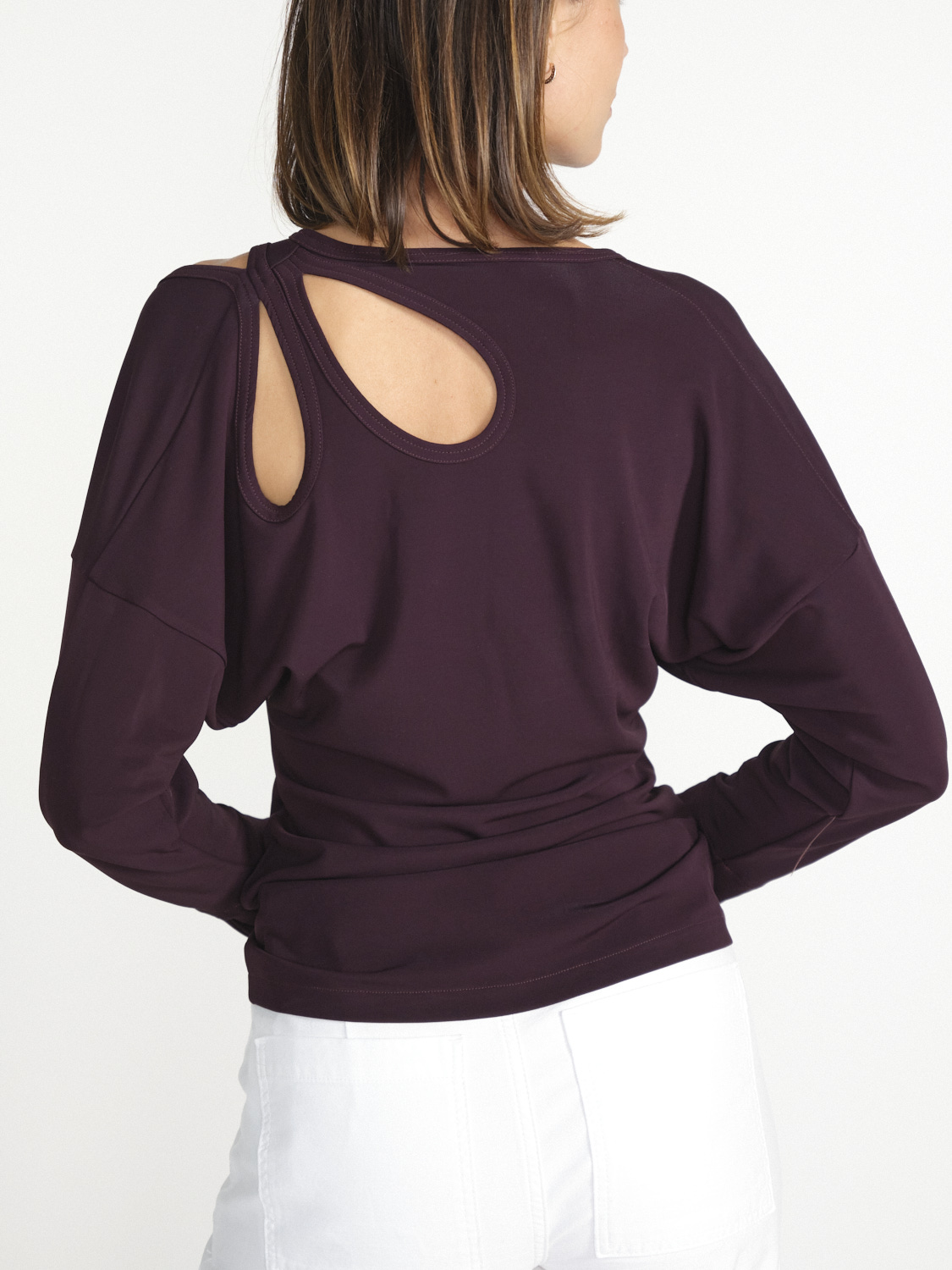 Victoria Beckham Twist – Stretchige Bluse mit Cut-Out-Detail   beaurdeux  XS