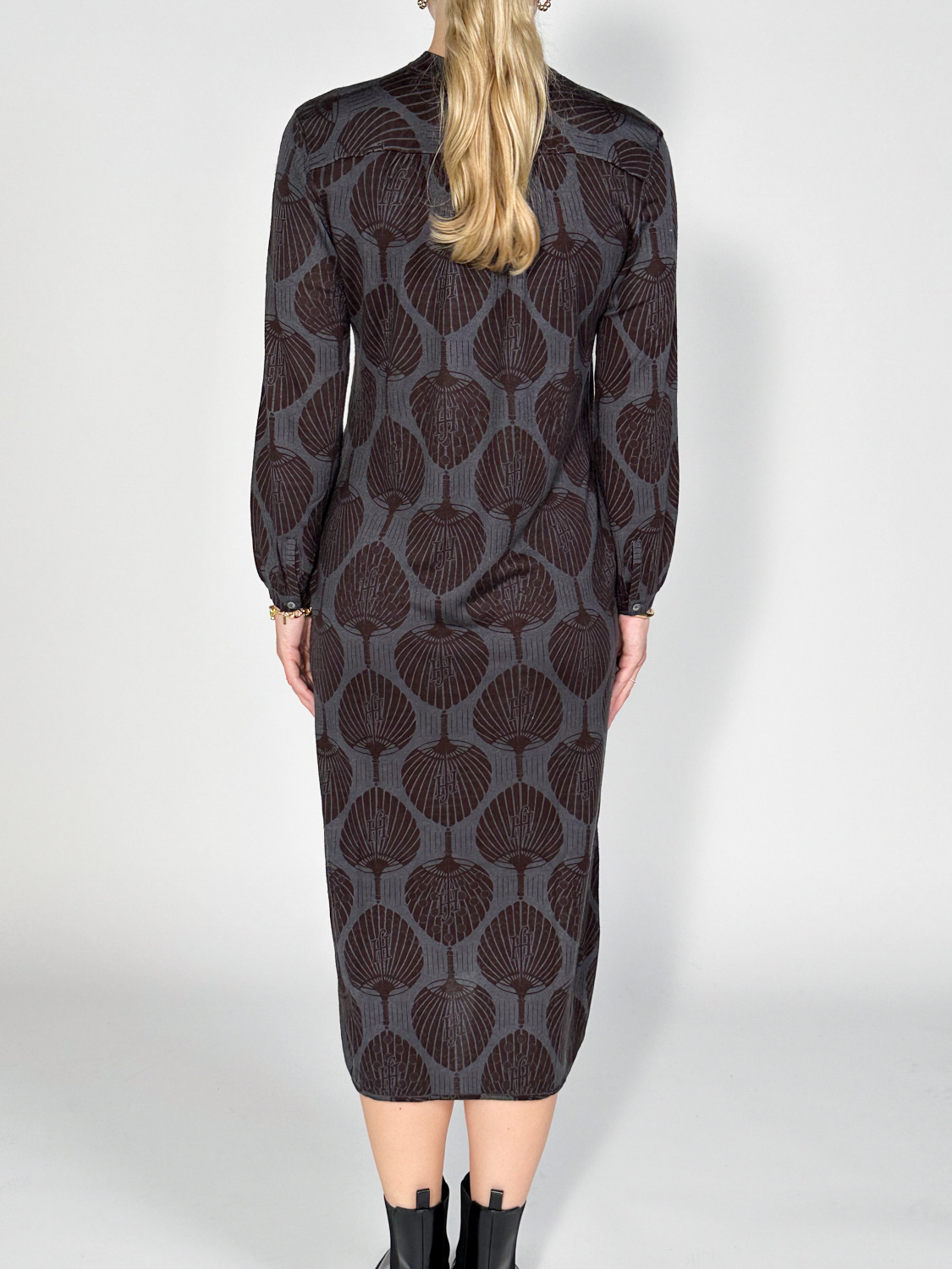 friendly hunting Denzil Fan Affaris – midi dress made of silk-cashmere mix  marine M