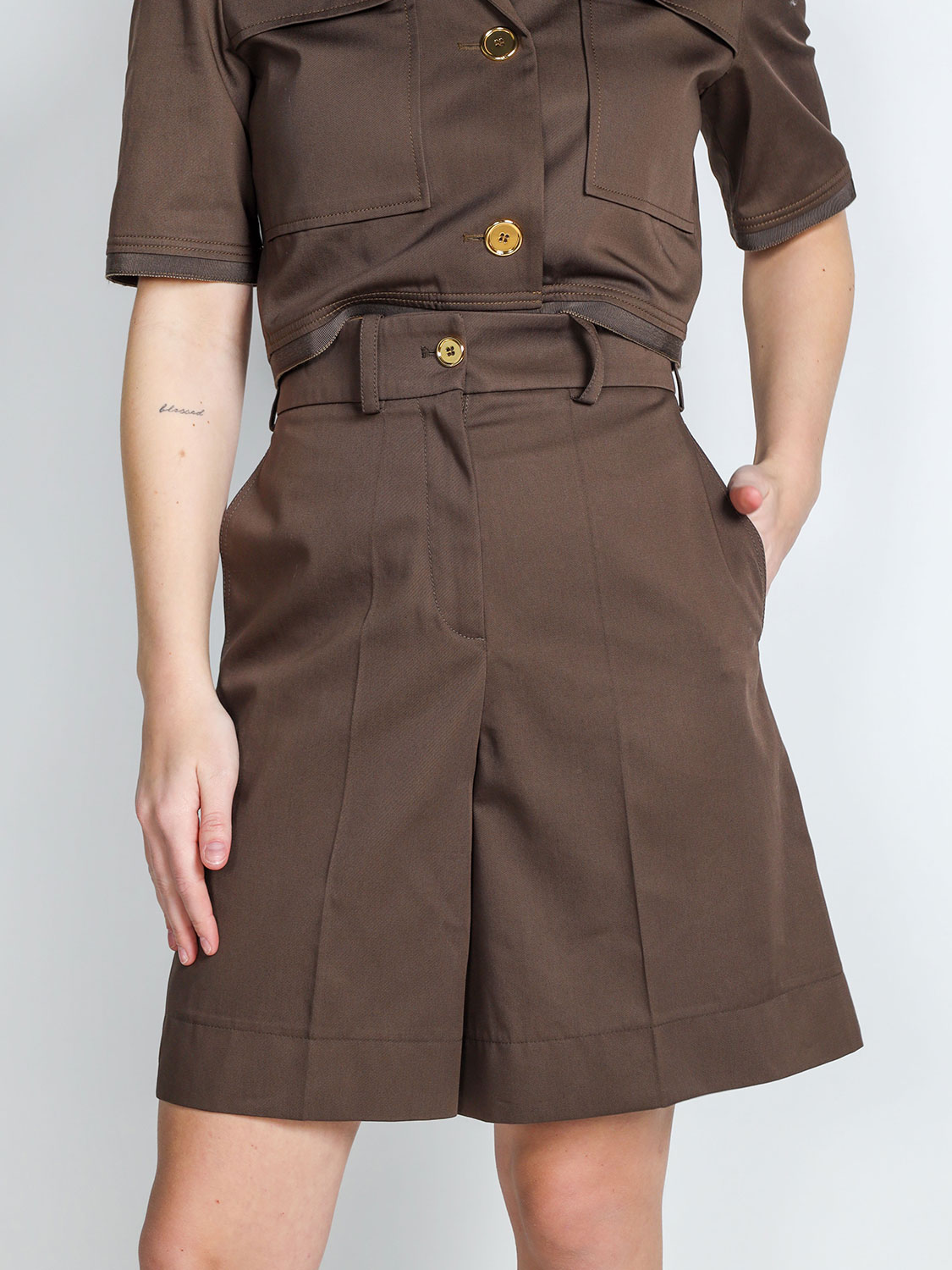 Patou Bermuda shorts made of virgin wool  brown 34