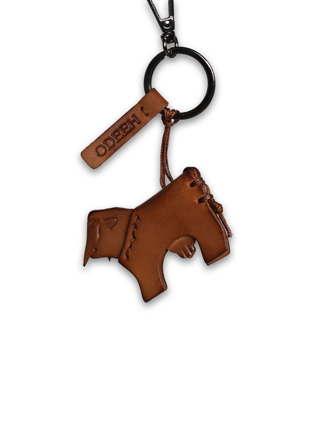 Odeeh Leather key ring camel One Size