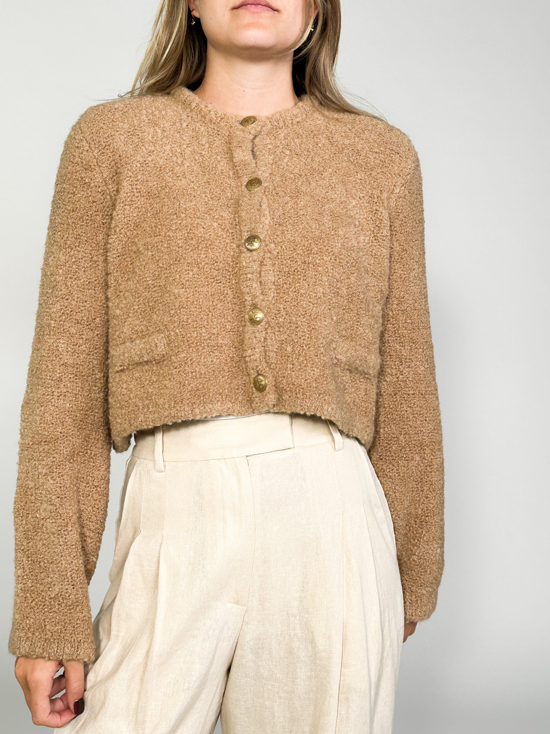 Halfboy Alice – jacket in teddy look  camel XS