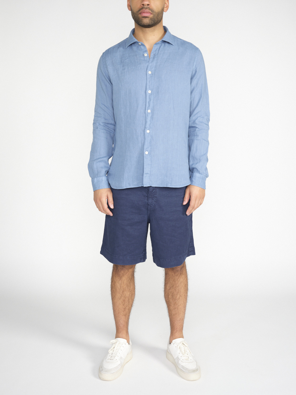 Tintoria Mattei 954 Linen shirt  blue M