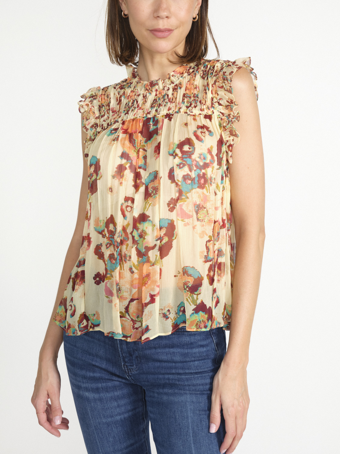 Georgina shirt with flowers – print 