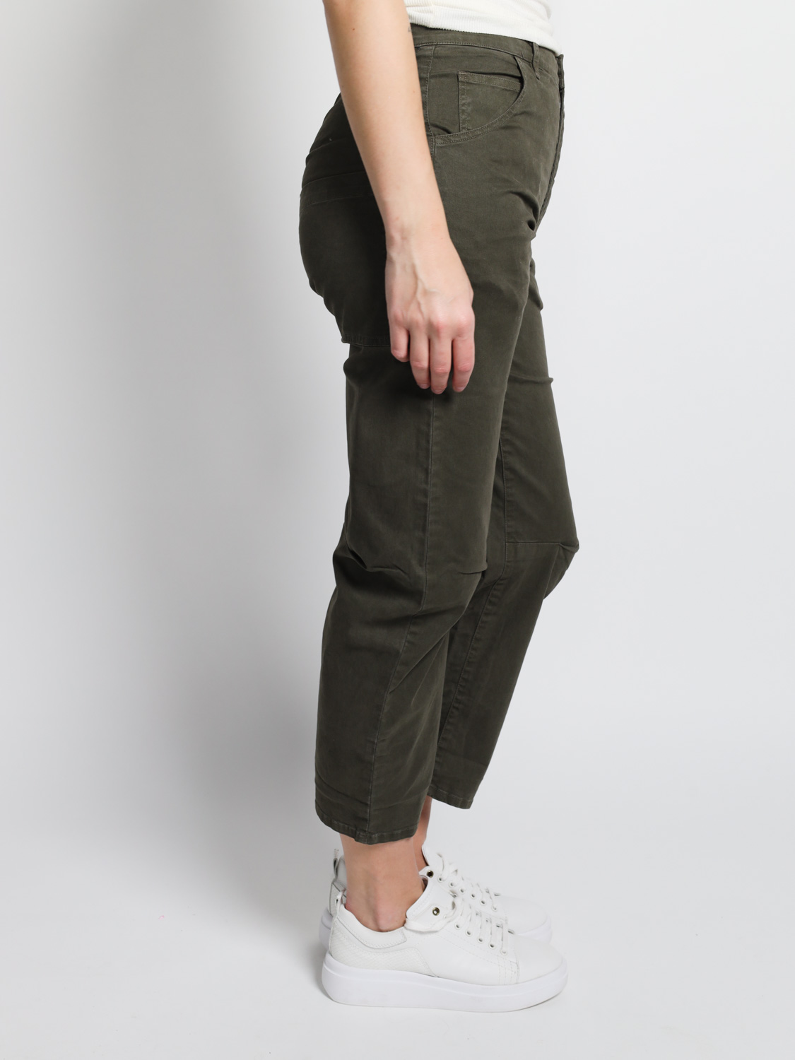 Nili Lotan Emerson Pant – cotton trousers with a loose fit  khaki 40