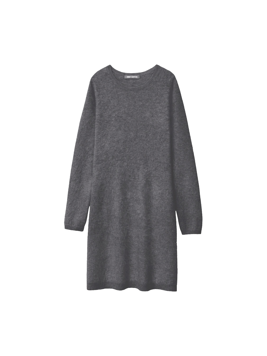 Iris von Arnim Loni – Minikleid  aus brushed Cashmere   anthrazit S