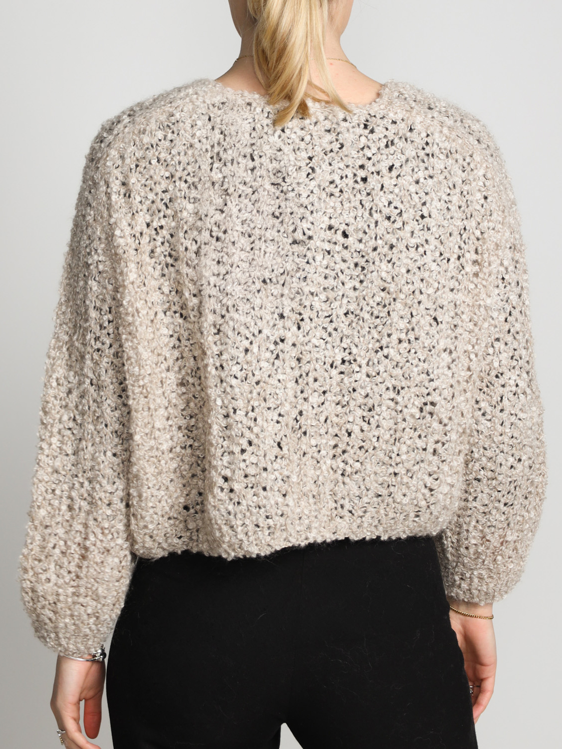 Maiami Boucle Broiche – Grobstrick Pullover  beige M/L