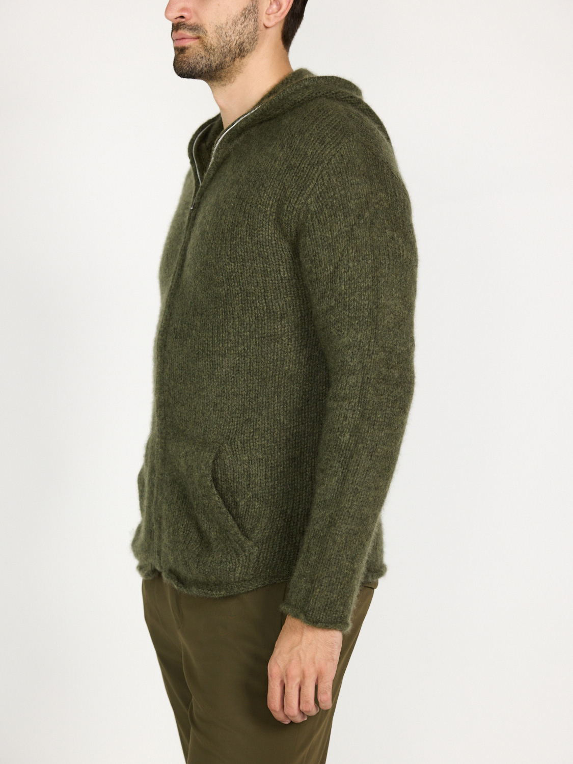 Stephan Boya Sandro - Strickjacke aus Cashmere caqui M