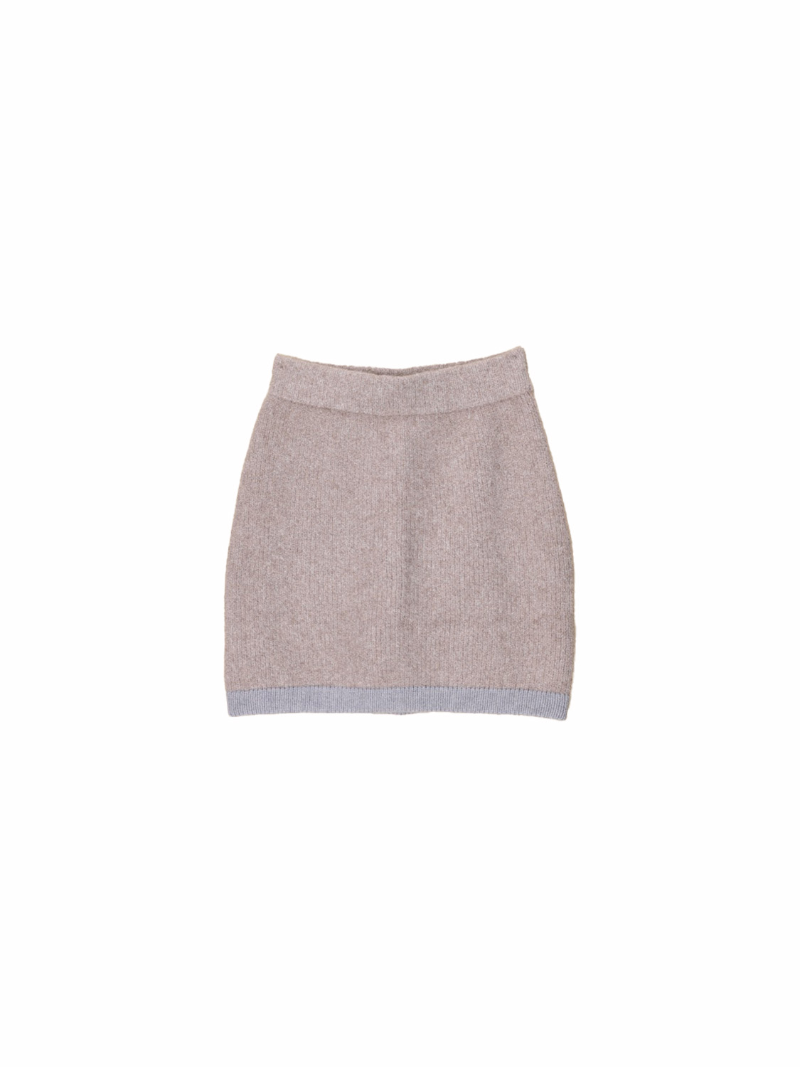 Lisa Yang Li - Color block mini skirt made of cashmere  beige 36