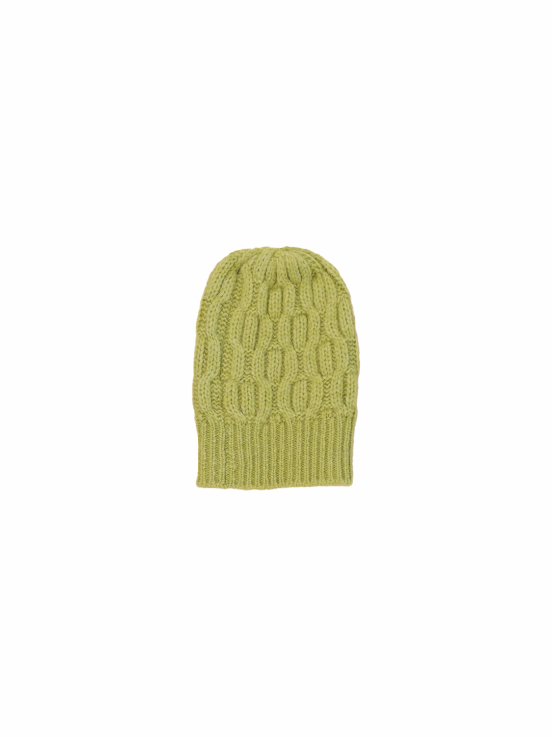 Antonia Zander Beretta cable knit hat  hellgrün One Size