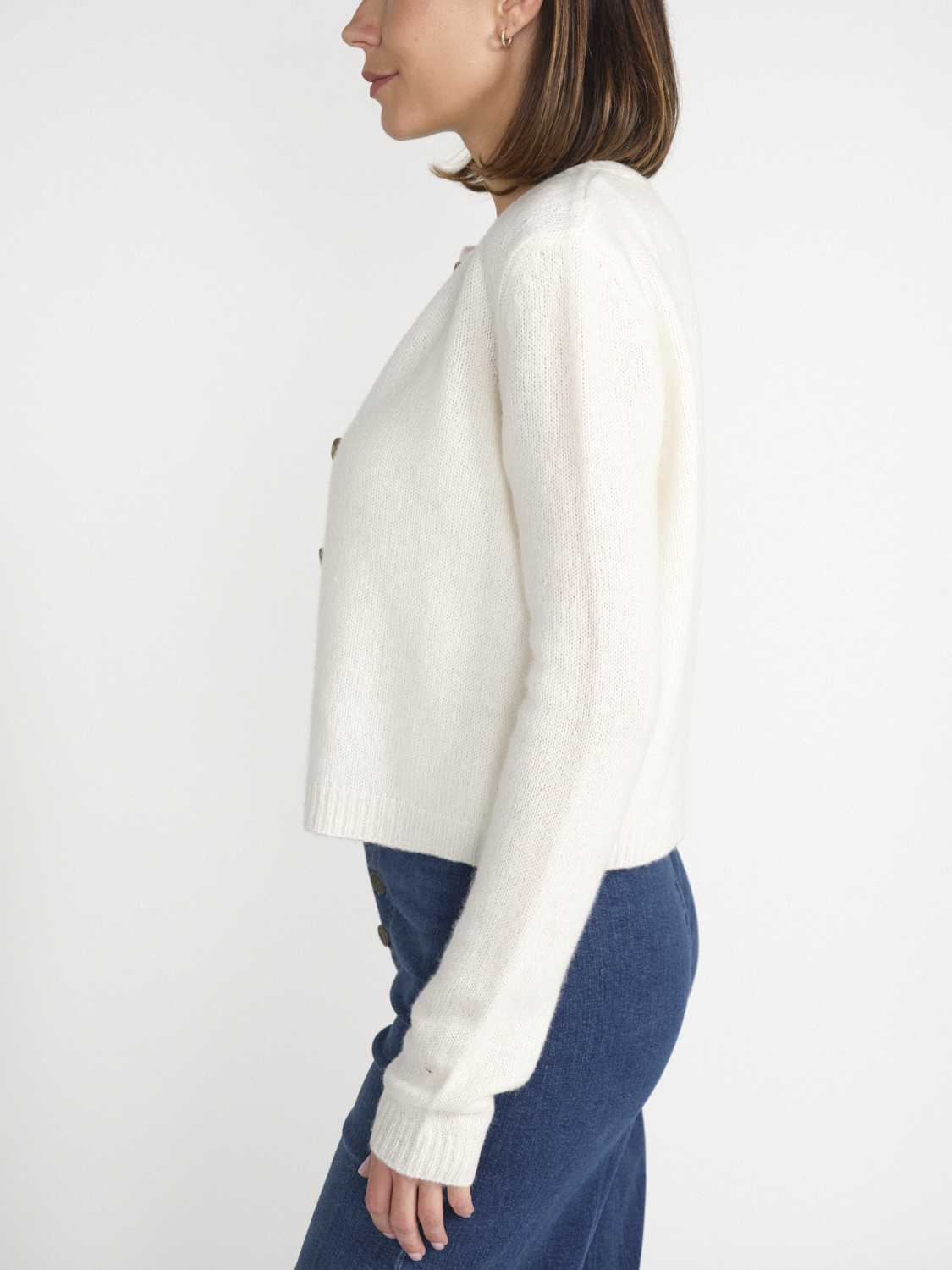 Lisa Yang Felicia - Short cashmere cardigan   creme 36